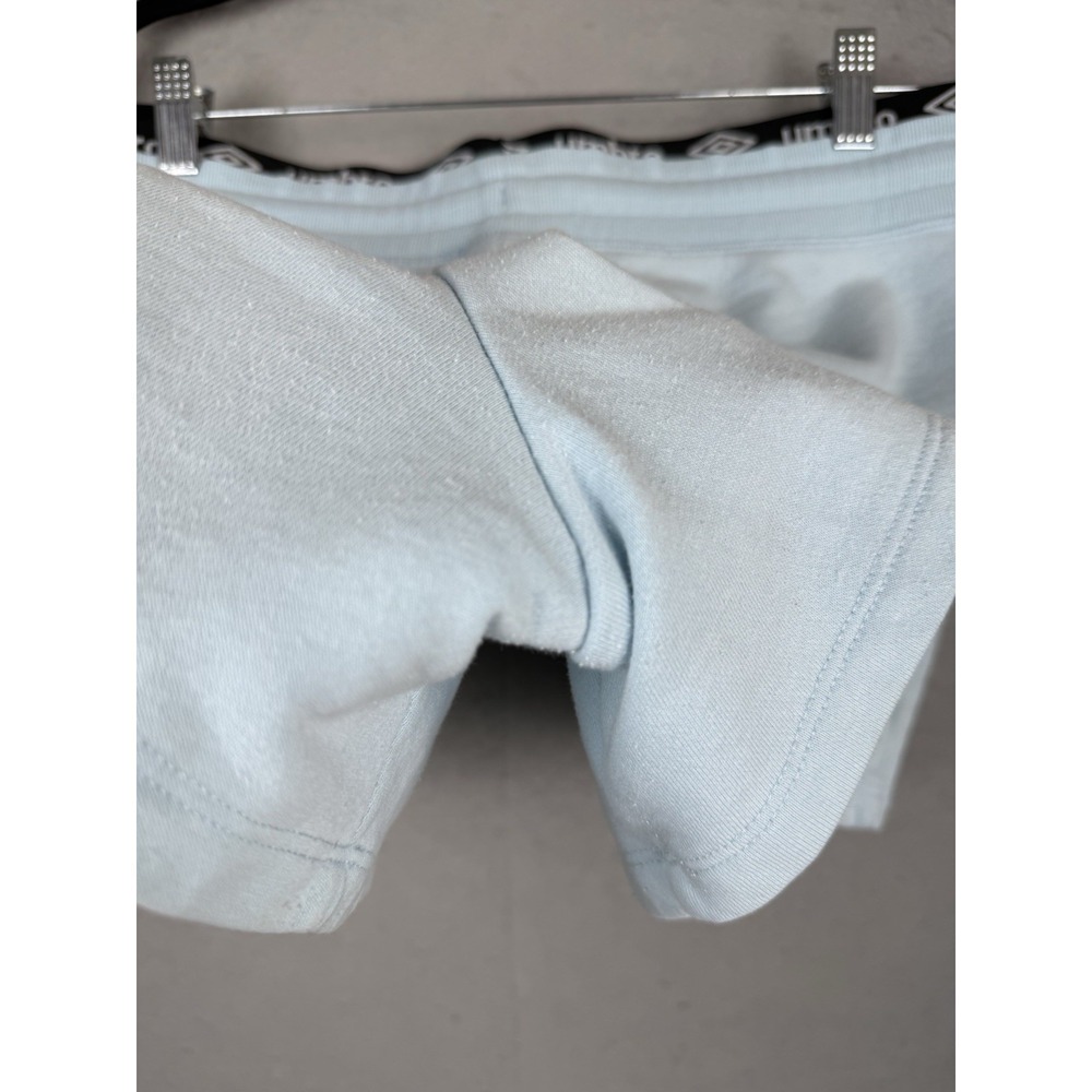 Umbro Sweat Shorts Womens M?(read) Light Blue Logo Drawstring Athleisure Retro - Picture 6 of 6